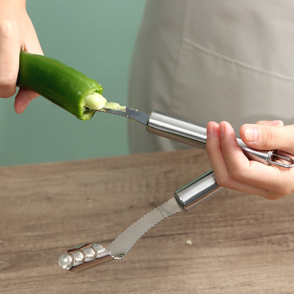 Stainless Steel Pepper Core Remover - Sprinting Home