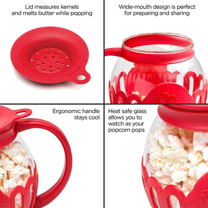 Ecolution Patented Micro-Pop Microwave Popcorn Popper - Sprinting Home