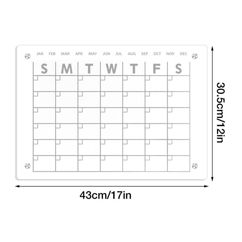 Acrylic Magnetic Calendar Board - Sprinting Home