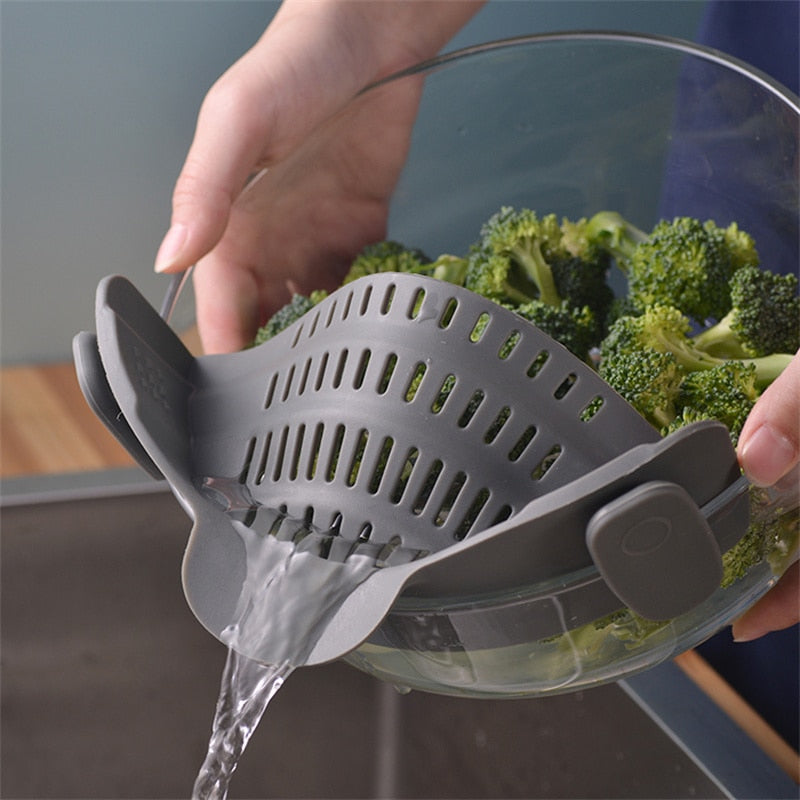 Silicone Clip-On Food Strainer - Sprinting Home