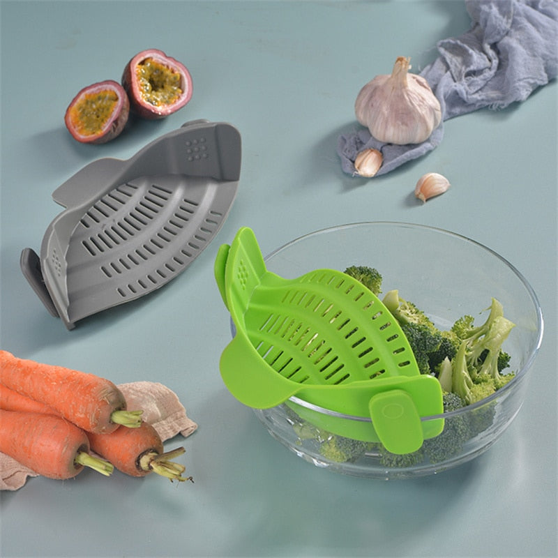 Silicone Clip-On Food Strainer - Sprinting Home